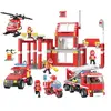 Eurekakids Blocs De Construction De La Caserne De Pompiers Avec Des Véhicules De Secours 827 Pièces