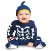 Mom Déguisement bébé squelette bleu - Combinaison et bonnet en polyester