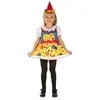 déguisement robe petit clown fille - 5/6 ans - jaune - unimasa 204067