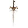 Épée de luxe - Viking - 89 cm - Métal doré vieilli - Détails gravés - Pour adulte