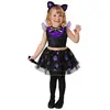 Mom Costume for Children My Other Me Black Purple Little Cat (3 Pieces) 