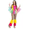Mom Déguisement hippie tulle femme - M / L - Blanc - Extérieur - Haut et pantalon - Multicolore