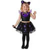 Mom Costume for Children My Other Me Black Purple Little Cat (3 Pieces) 