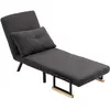 HOMCOM Canapé-Lit Individuel Pliable Fauteuil Lit Convertible 4 en 1 D...