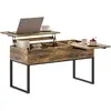 HOMCOM Table Basse Relevable avec Dessus Coulissant Fermeture Douce Es...