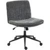 HOMCOM Chaise de bureau à assise large sans accoudoirs roulettes haute...