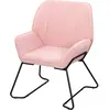 HOMCOM Fauteuil de Salon avec Siège Large et Rembourré Revêtement en V...