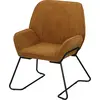 HOMCOM Fauteuil de Salon avec Siège Large et Rembourré Revêtement en V...