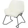 HOMCOM Fauteuil de Salon avec Siège Large et Rembourré Revêtement en V...