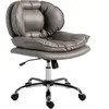 HOMCOM Chaise de Bureau Piernas Cruzadas avec Siège Large Roues Hauteu...