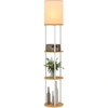 HOMCOM Lampe sur Pied avec Étagères avec 3 Températures de Couleur Tél...