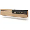 Meuble TV | Banc Télé, 200x45x35cm, Pour les TV jusqu'à 80", Cheminée ...
