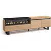 Meuble TV | Banc Télé, 200x57x35cm, Pour les TV jusqu'à 80", Cheminée ...