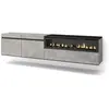 SKRAUT HOME Meuble TV, Banc Télé, 200x35x45cm, Pour les TV jusqu'à 80", feu électrique, Suspendu, Mural, Ciment, RF2231