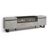 SKRAUT HOME Meuble tv effet bois ciment 200x35x57cm cheminée effet feu