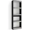 SKRAUT HOME Bibliothèque effet bois ciment 60x186x25cm
