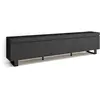 SKRAUT HOME Meuble TV, Banc Télé, 240x35x57 cm, Design industriel, Noir, RF3595