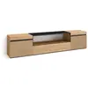 SKRAUT HOME Meuble TV, Banc Télé, 200x45x35cm, Pour les TV jusqu'à 80", Meubles de salon, Chêne TU