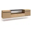 SKRAUT HOME Meuble TV, Banc Télé, 200x45x35cm, Pour les TV jusqu'à 80", Suspendu, Mural, Chêne TU