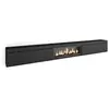 SKRAUT HOME Meuble TV, Banc Télé, 368x35x45, feu électrique XXL, Noir, RF3684