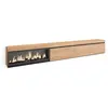 SKRAUT HOME Meuble TV, Banc Télé, 317x35x45 cm, Cheminée électrique XXL, Chêne TU