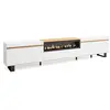 Meuble tv banc télé grand espace de rangement 288x57x35 cm tv grand fo...