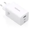 Cargador GaN AISENS 100W 2xUSB-C 1xUSB-A Charge Rapide Blanc