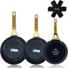 Briebe Set 3 Poêles à Frire Antiadhésives à Induction 18-20-24cm, Alum...