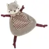 Doudou Plat Écureuil Cherry Rayé Mauve