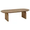 Decowood Table basse ovale en bois de sapin vieilli 120x35cm