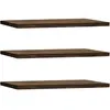 Decowood Ensemble 3 étagères flottantes en bois de sapin marron 60x3,2cm