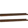 Decowood Pack 2 étagères flottantes en bois de pin marron 100x7cm