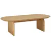 Decowood Table basse ovale en bois de sapin marron 100x35cm