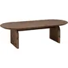 Decowood Table basse ovale en bois de sapin marron 100x35cm