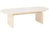 Decowood Table basse ovale en bois de sapin naturel 100x35cm