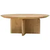 Decowood Table basse ronde en bois de sapin marron Ø80x30,2cm