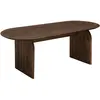Decowood Table à manger ovale en bois de sapin marron 160x75,2cm