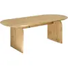 Decowood Table à manger ovale en bois de sapin marron 160x75,2cm