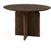 Decowood Table à manger ronde en bois de sapin marron 110x75,2cm