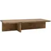 Decowood Table basse en bois de sapin vieilli 123,5x27cm