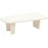 Decowood Table basse en microciment avec trois pieds blanc cassé 100x30cm