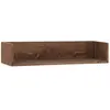 Decowood Étagère en bois massif ton marron de 90x16cm