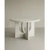 Decowood Table à manger ronde en microciment 120x75cm
