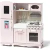 Ataa Cuisine en bois - Rose - Pour enfants - 95x32x103cm - Accessoires inclus