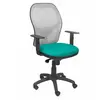 Piqueras y Crespo Chaise Jorquera en maille grise, assise Bali, vert clair
