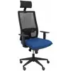 Chaise de bureau avec appui-tête Horna P&C Bali200 bleu marine 