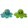 Peluche pieuvre réversible Kidz World 2 couleurs Bleu et Vert