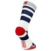 Sporcks Chaussettes Crazy Lines Bleu, Taille S