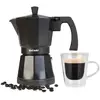 Cafetière expresso italienne induction, aluminium 12 tasses de café, vitrocérame, wecook, luccia, , noir