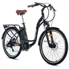 Velo de ville electrique moma bikes 26 2 shimano 7v noir